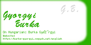 gyorgyi burka business card